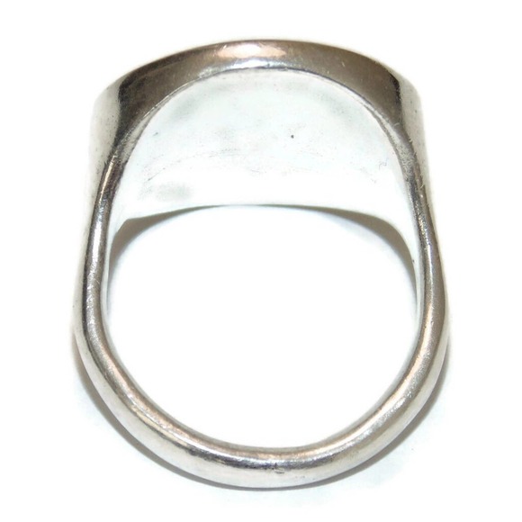 Men Signet Stamp Seal Rhode Coin Helios Colossus Artisan Sterling Silver Ring - Picture 4 of 5